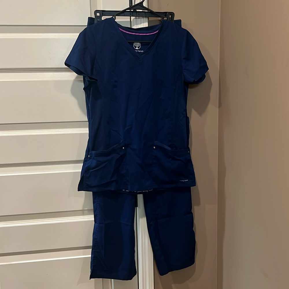 Healing Hands Navy Scrub Set